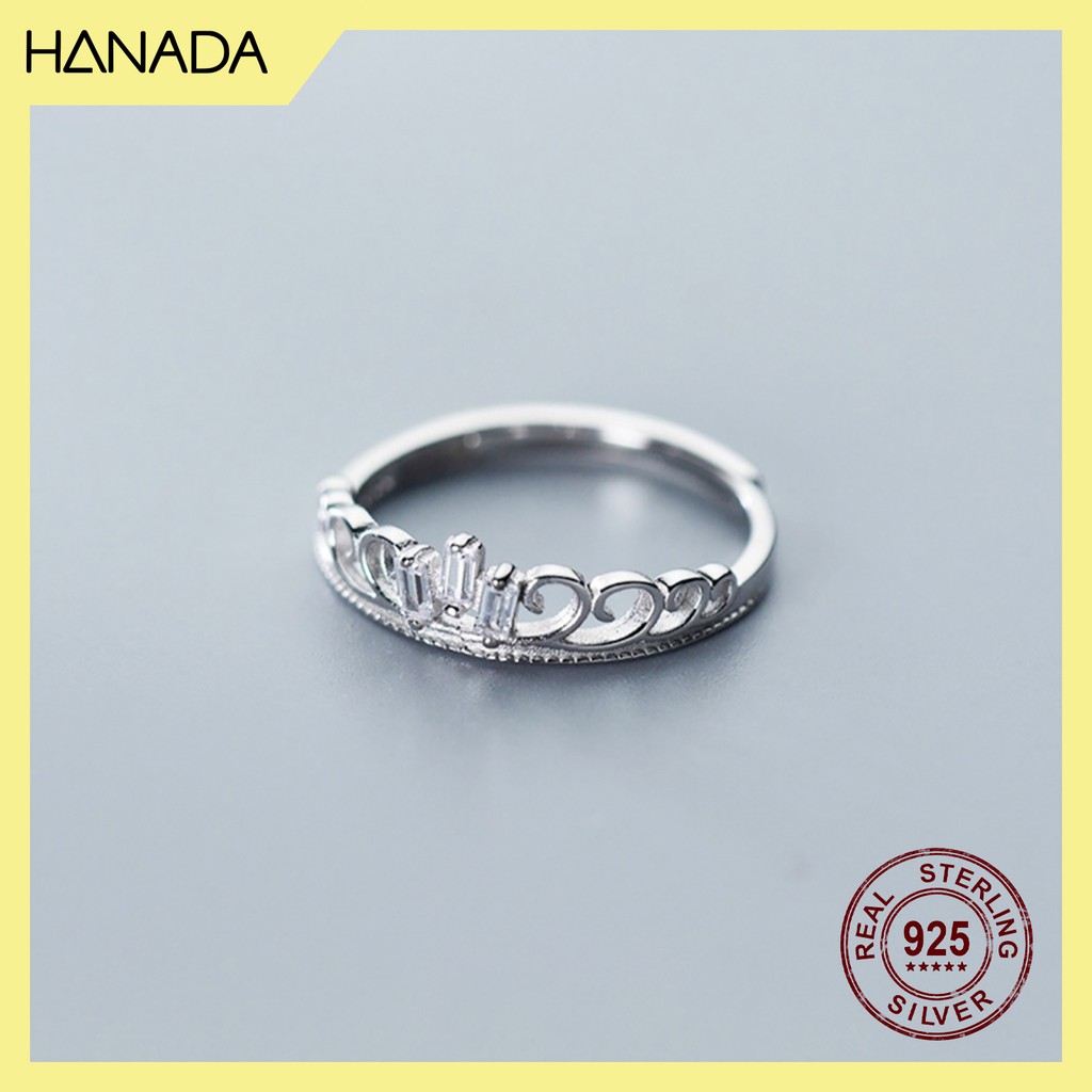 Nhẫn Bạc 925 Hanada R-2-S-0085 Vương Miện M8