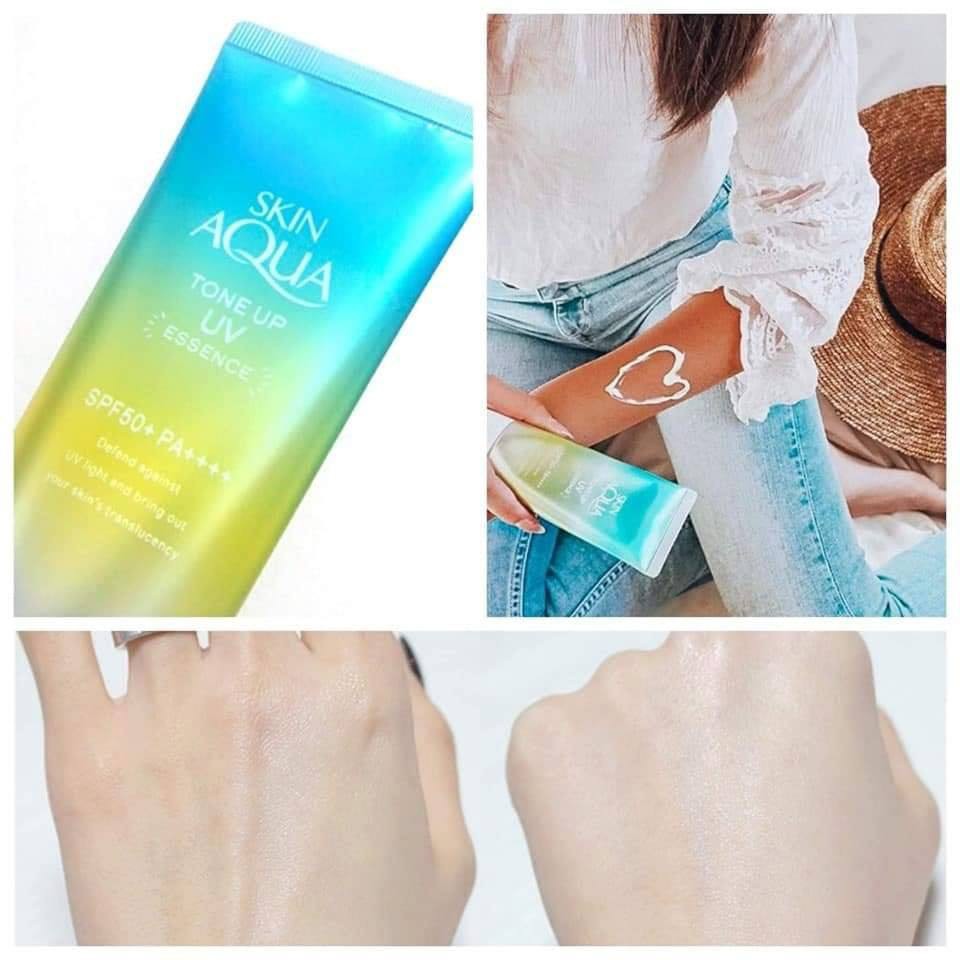 Kem chống nắng Skin Aqua Mint Green-[Coco Shop]