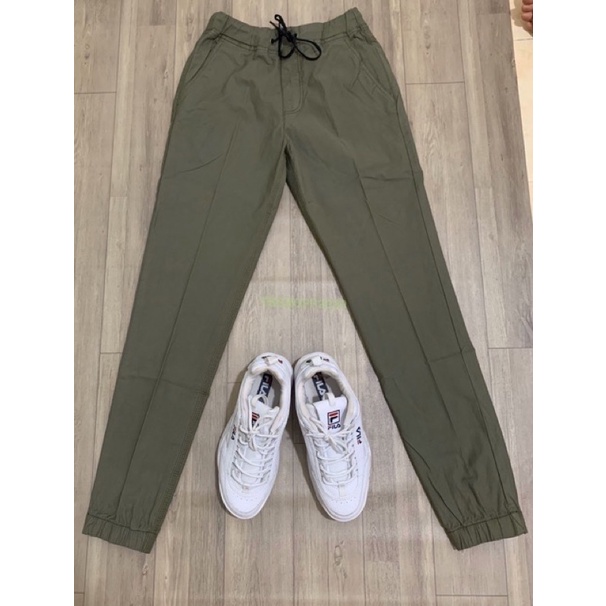 Quần kaki thun Jogger nam cao cấp BIGSIZE &lt; 100kg (size 28-40) lưng thun dây rút