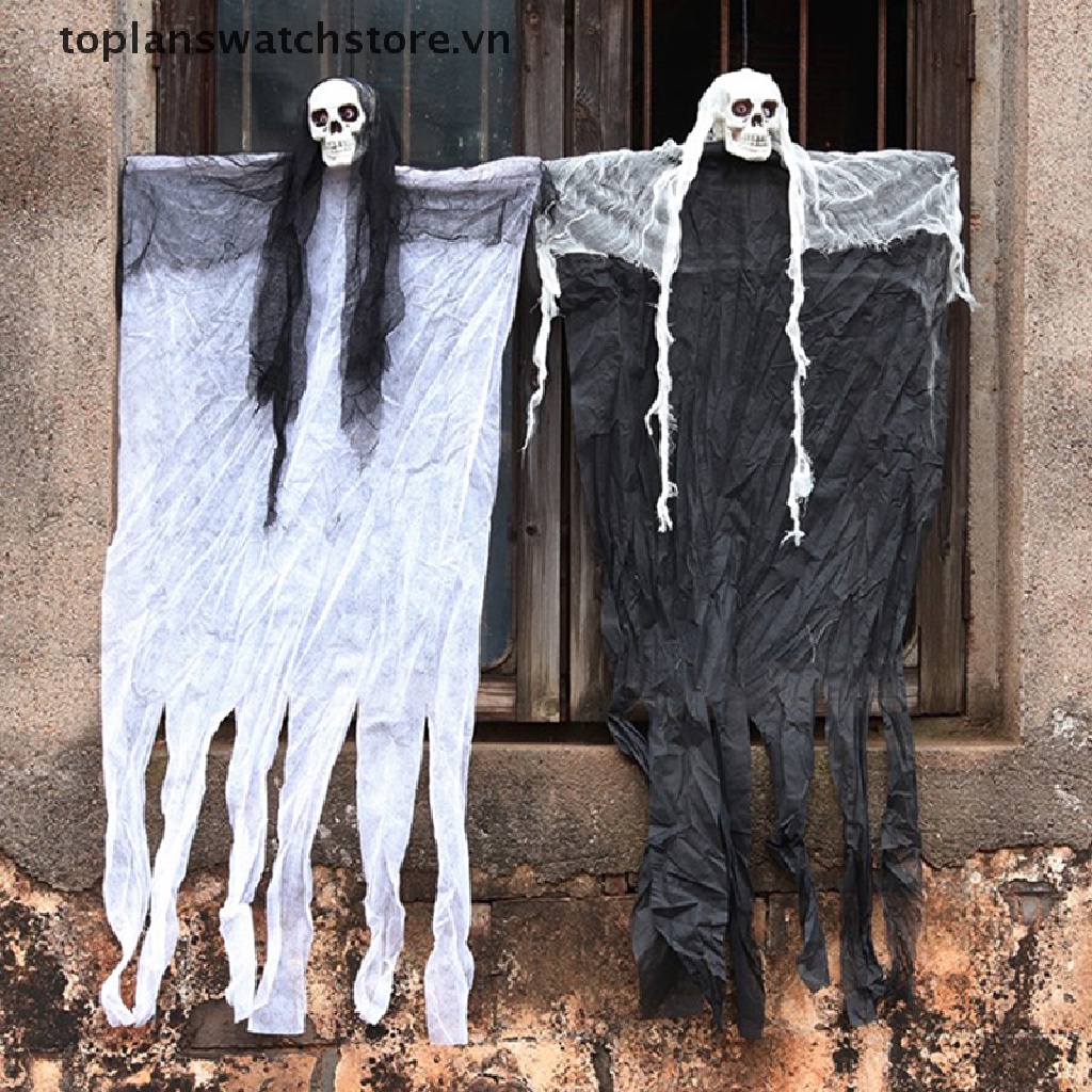 Bộ Xương Trắng Đen Treo Trang Trí Halloween 2020 100cm