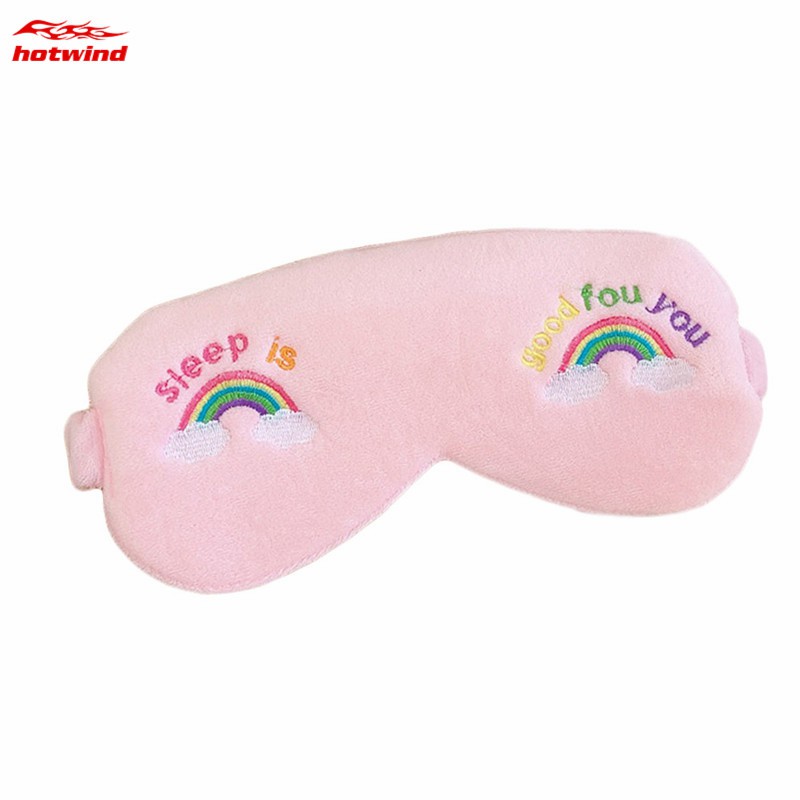 Mặt nạ mắt ngủ in hình cầu vồng dễ thương