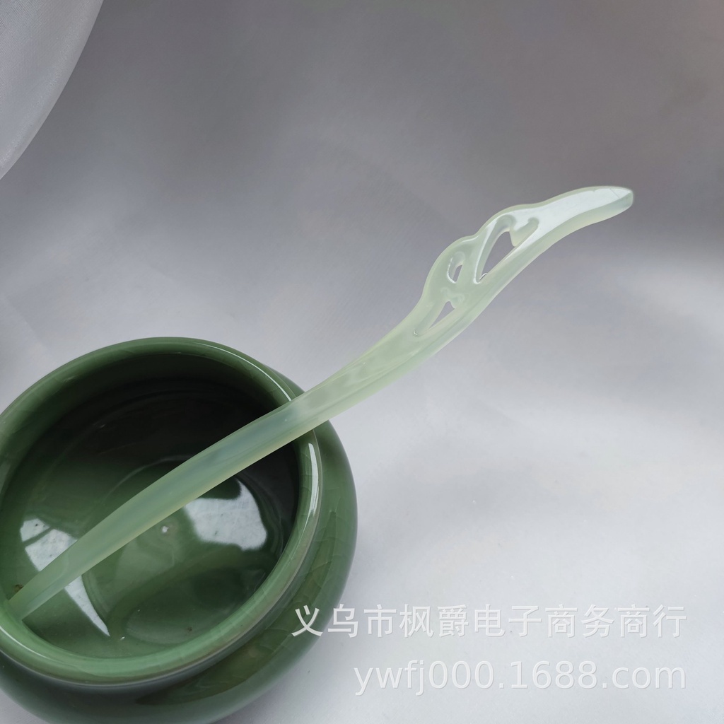 Trâm nhựa cổ trang ĐÔI CÁNH phụ kiện cài tóc nữ trong hai màu trắng xanh thanh lịch xinh xắn