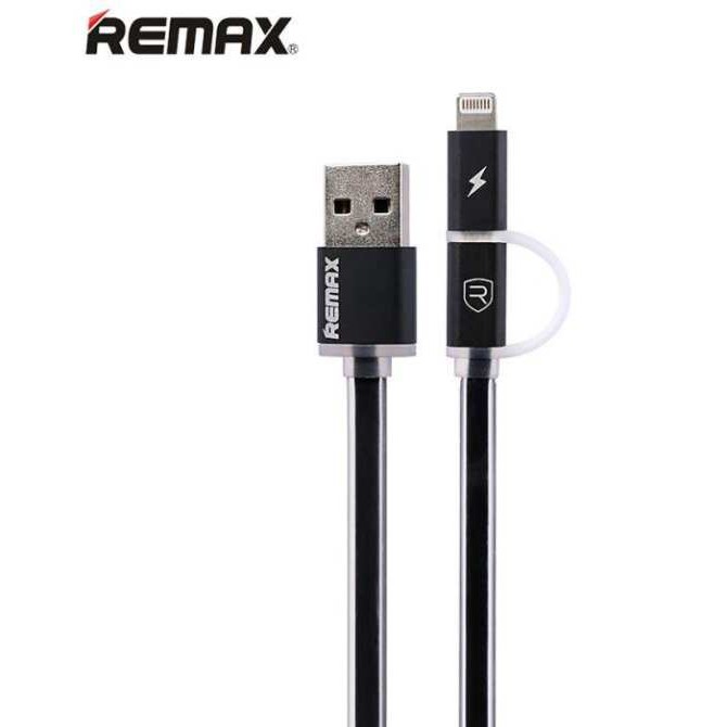 Cáp sạc 2 trong 1 chân Micro USB.- Lightning REMAX Aurora RC-020t -Phân phối chính thức - Giá rẻ