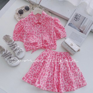 Set Váy bé gái vằn bò sữa XHN702