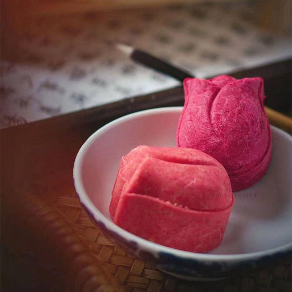Khuôn Cắt Bánh Quy Hình Hạt Đậu Xanh 3D Phong Cách Trung Hoa