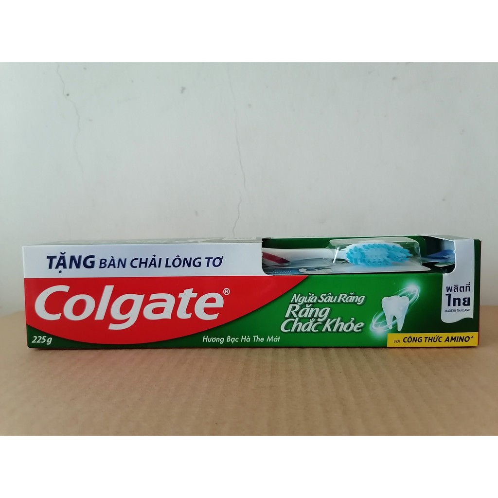 Kem đánh răng Colgate ngừa sâu răng 225g - tặng bàn chải