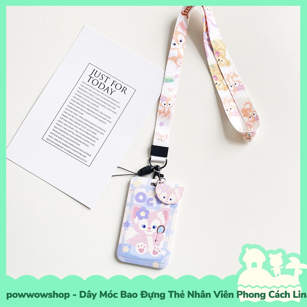 [Sẵn VN - Hỏa Tốc] Dây Móc Bao Đựng Thẻ Nhân Viên Nhựa PC Mẫu Nhân Vật Hoạt Hình Lina Bell Disne Cute Cat