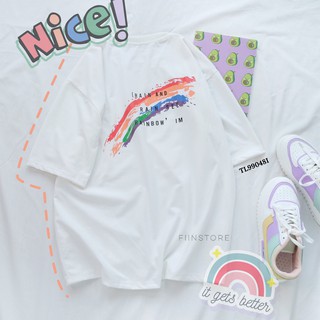 Áo thun tay lỡ basic RAINBOW - ÁO PHÔNG BASIC BY FIINSTORE