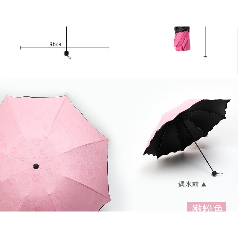 (GIẢM MẠNH )Ô dù gặp nước nở hoa màu xanh lá