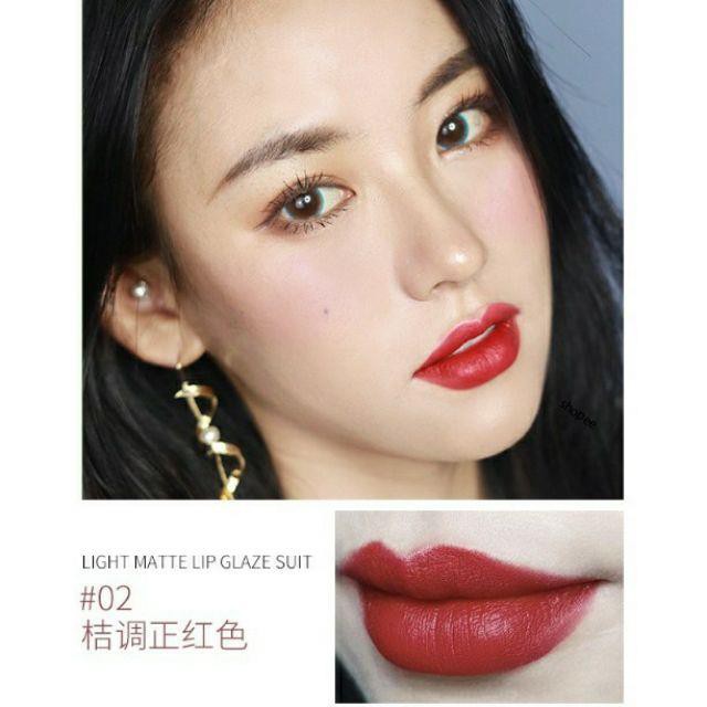 Quelinh Set 5 Son Kem Nhung Hold Live Light Matte Lip Glaze Suit(2,5g/cây) MHB13