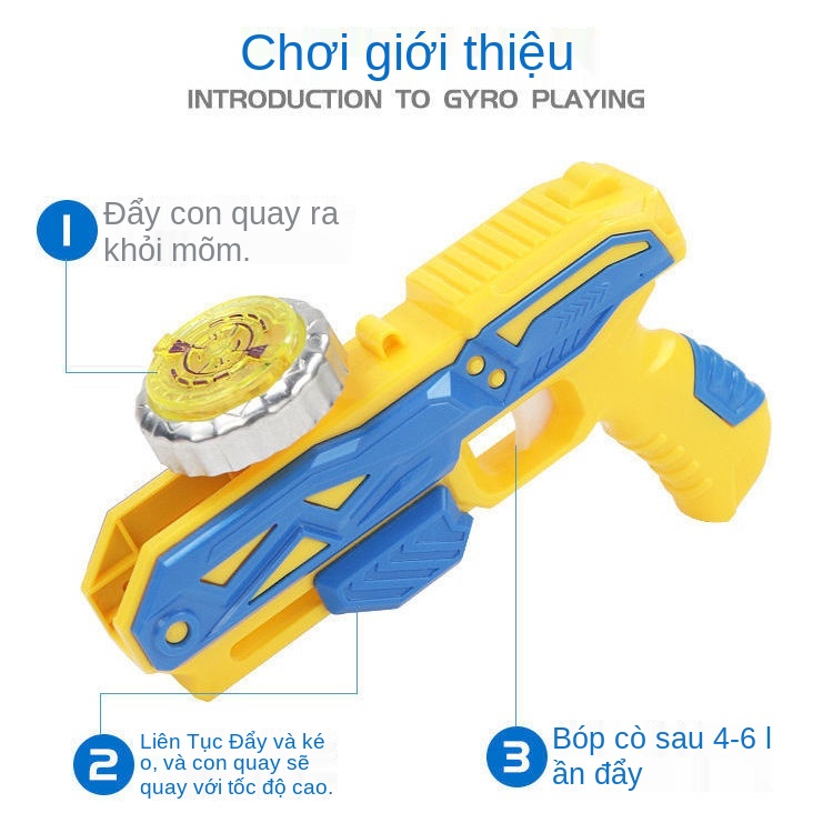 Súng quay hồi chuyển phát sáng Đồ chơi con quay hồi chuyển Đồ chơi trẻ em Flash Gyro phóng súng dành cho bé trai trên 6