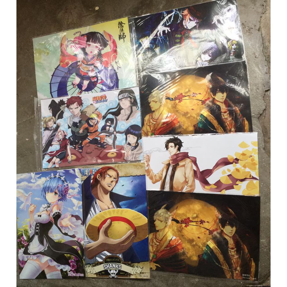 (10 anime) Poster anime ma đạo tổ sư poster touken ranbu poster âm dương sư poster naruto poster onepiece