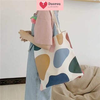 [Ảnh Thật -Vải Dày] Túi tote Vải CANVAS MỀM ĐẸP  đựng vừa a4 tặng PHONG CÁCH HÀN QUỐC TV91