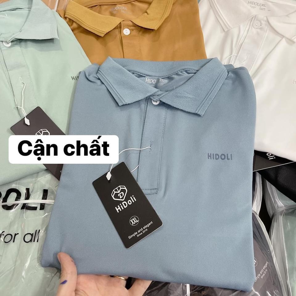 Áo polo trơn nam HIDOLI in logo