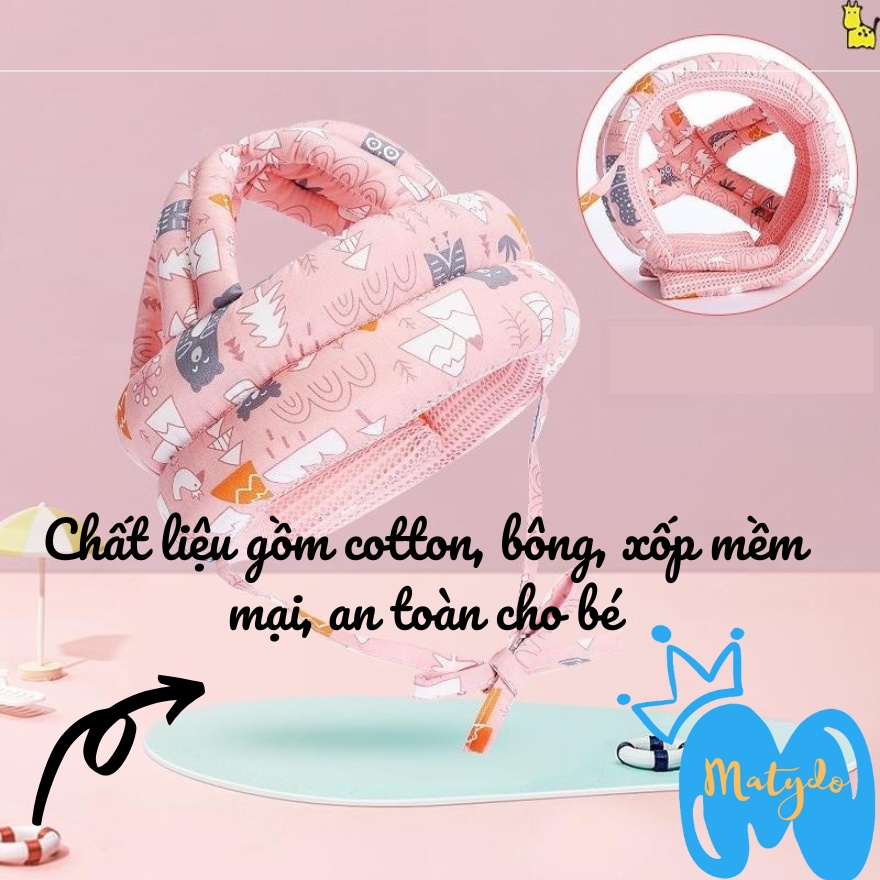 Mũ bảo hiểm cho trẻ em bảo vệ đầu cho bé tập bò tập đi đồ dùng cho bé