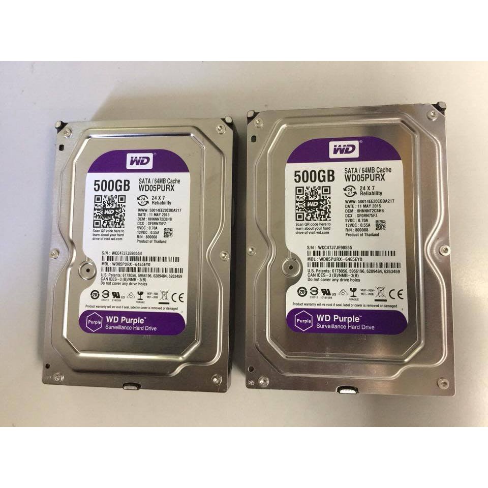 Ổ cứng HDD 500gb Western Purple (màu tím), bảo hành 24 tháng