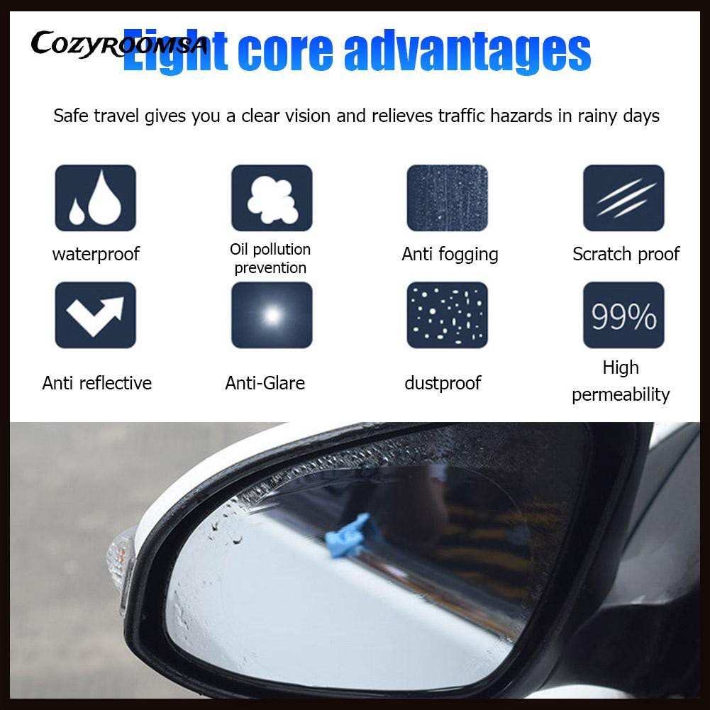 Set 2 miếng dán kính chiếu hậu chống thấm nước tiện dụng cho xe hơi