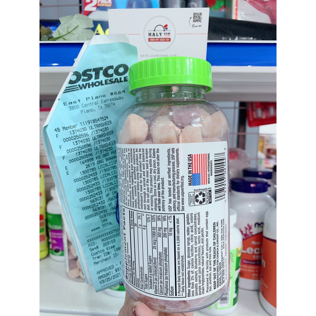 Kẹo dẻo bổ sung canxi Vitafusion Calcium D3 hộp 100 viên | BigBuy360 - bigbuy360.vn