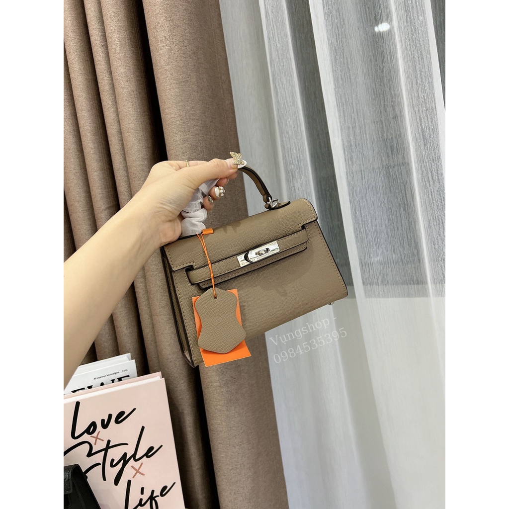 Túi Đeo Chéo, Túi Xách, Túi HM Mini Size 19 Bản 2 Dây, Da Test,  Ảnh Chụp Thật- VụngShop