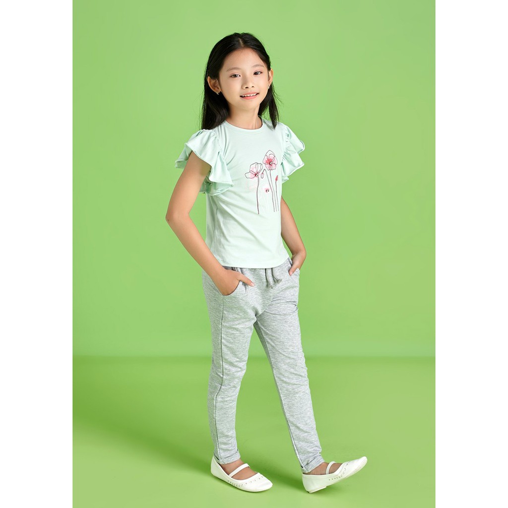 Quần thun lơ vê xám bé gái QDG014 - JADINY