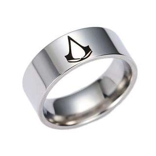 Nhẫn Inox 8MM Phong Cách Assassins Creed Cho Nam