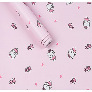 Giấy dán tường kitty trái tim (khổ rộng 0.45m)