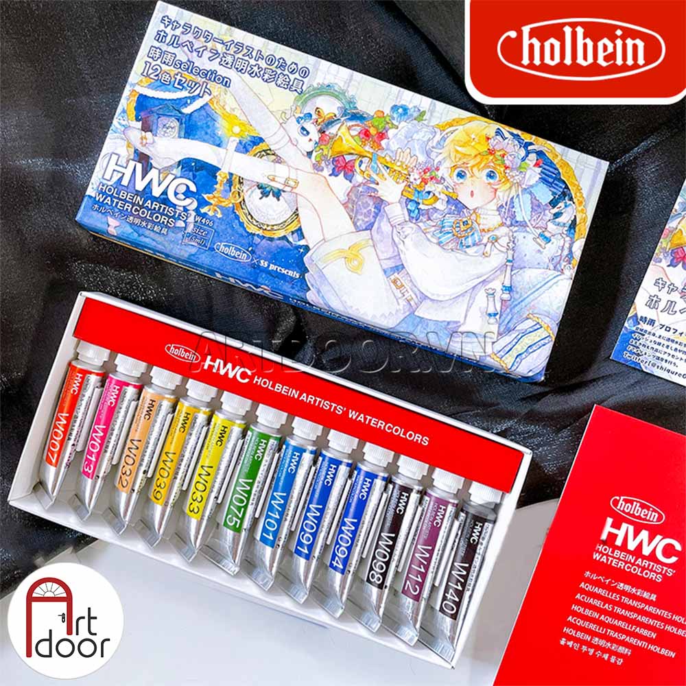[ARTDOOR] Bộ màu Nước Tuýp HOLBEIN Shigure bản giới hạn 5ml (hộp giấy) - 12 Màu