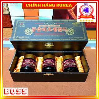 Cao đông trùng hạ thảo hàn quốc hộp gỗ đen cao cấp, Korea Boss