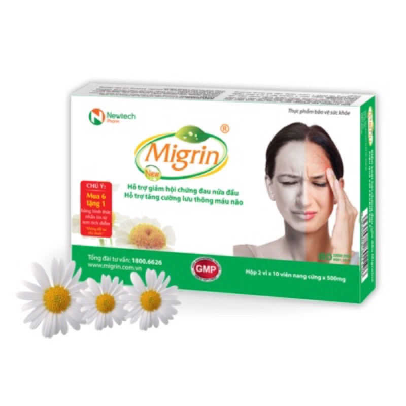 Migrin thảo dược cải thiện triệu  chứng  đau nửa đầu