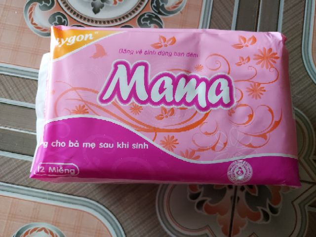 Gói 12 miếng băng vệ sinh Mama
