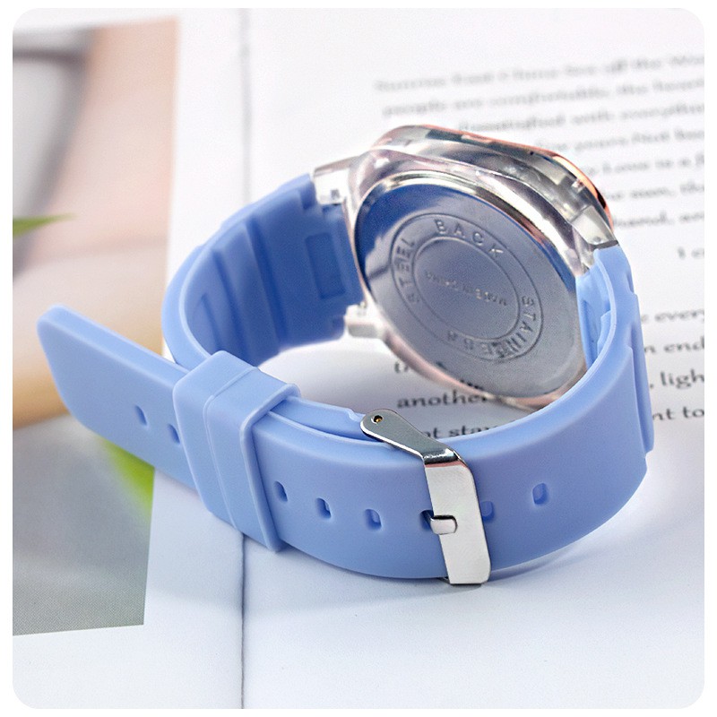 Đồng hồ điện tử LWCC H-17 mặt vuông có đèn led phong cách Hàn Quốc thời trang mới chất lượng cao