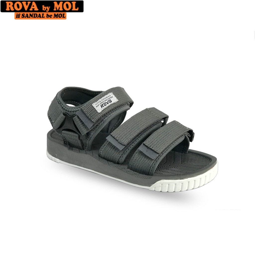 Giày sandal unisex nam nữ 3 quai ngang có quai hậu cố định mang đi học đi biển du lịch hiệu Rova RV183G