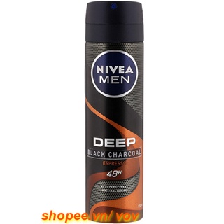 Xịt ngăn mùi than hoạt tính Nivea Men Deep Espresso 48h 150ml, vov cung cấp và bảo trợ