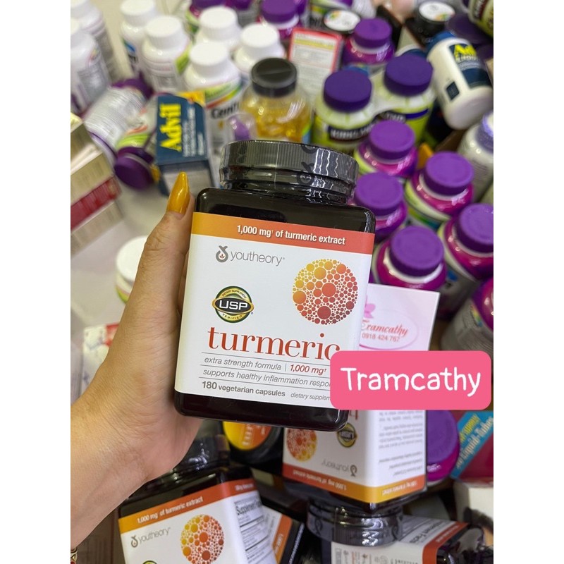 Viên collagen Youtheory  [HÀNG MỸ] Viên uống Youtheory Turmeric Collagen Nghệ 180 viên 1000mg | BigBuy360 - bigbuy360.vn