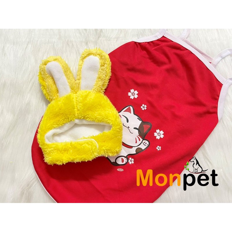 Nón Tai Thỏ Cho Thú Cưng Chó Mèo
