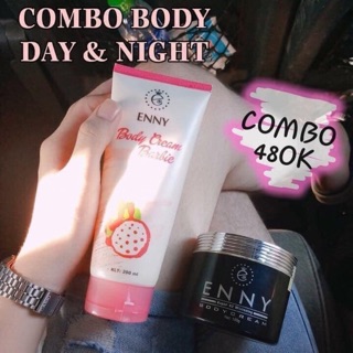 Combo Body dưỡng trắng ngày và đêm ENNY