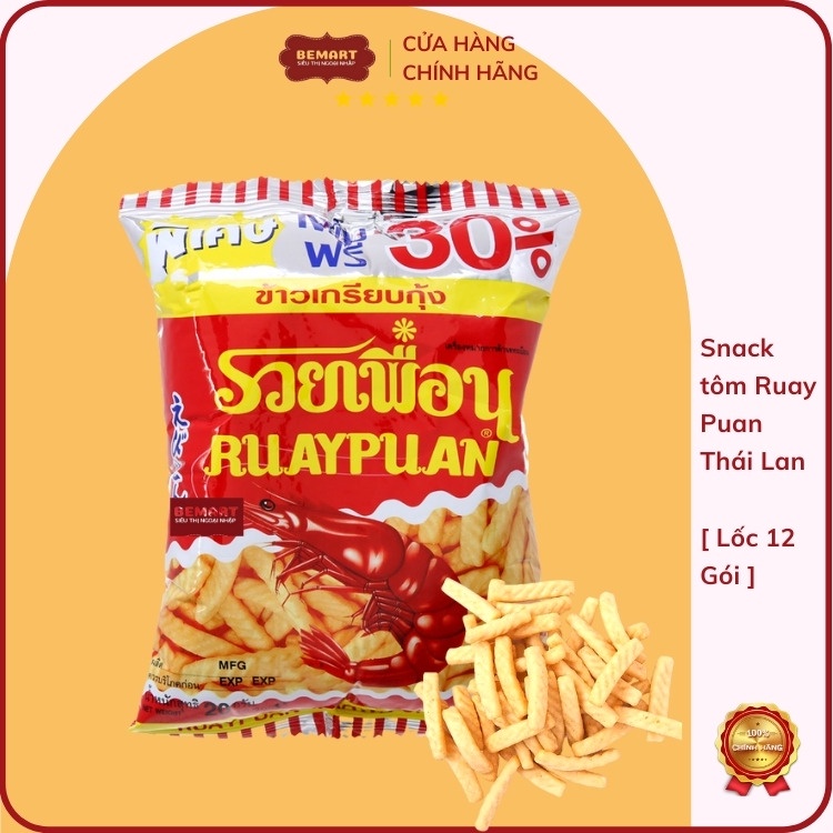 SNACK TÔM RUAYPUAN 20Gr - Thái Lan