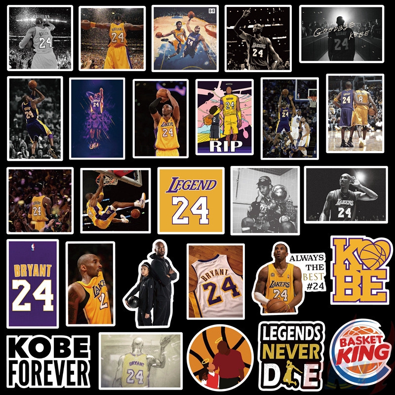 ❉ Kobe Bean Bryant ：Mamba Mentality - NBA Super Basketball Stars Stickers C ❉ 50Pcs/Set DIY Fashion Doodle Decals Stickers