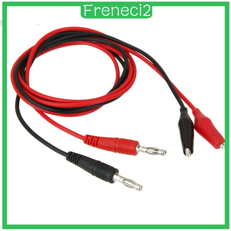 [FRENECI2]Alligator Probe Test Leads Clip to Banana Plug Cable for Digital Multimeter