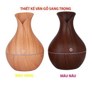 ( hàng có sẳn ) Máy xông tinh dầu, phun sương tạo ẩm vân gỗ dung tích 150ml cao cấp