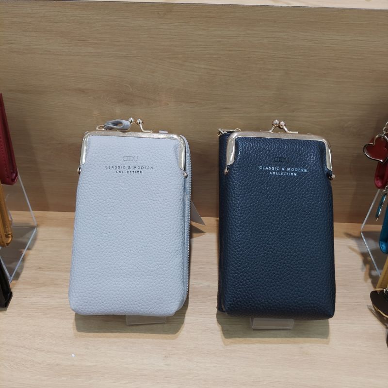 Túi Đựng Điện Thoại Da Mềm Thời Trang Tiện Dụng Nhỏ Gọn Vừa Đt Iphone Samsung Khóa Kéo Zipper Chống Trộm Cidu VN04