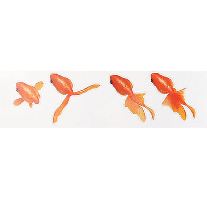 Sticker Dán Trang Trí Hình Cá 3d