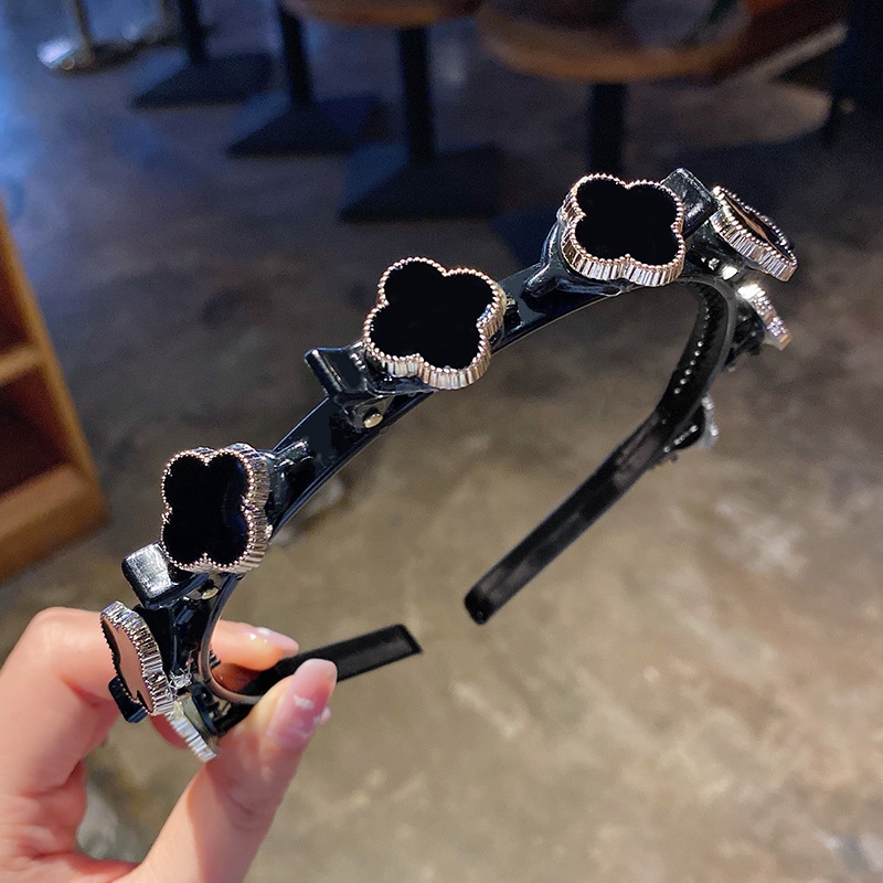 Băng Đô Cài Tóc Hai Lớp Đính Đá Và Ngọc Trai Nhân Tạo Xinh Xắn Sang Trọng