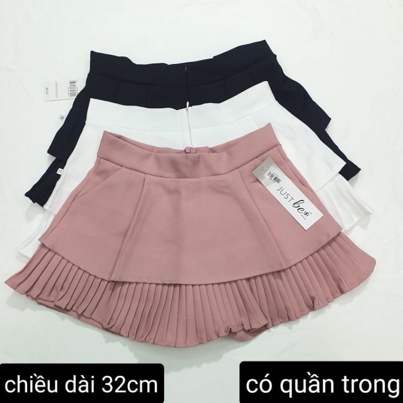 Chân váy xếp ly 2 tầng ngắn xòe sang chảnh kèm túi xinh xắn | BigBuy360 - bigbuy360.vn