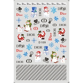 sticker 3d noel dán móng tay nail