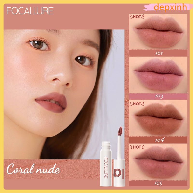 Chứng Khoán sẵn sàng FOCALLURE Lipstick Lip Cream lâu dài không thấm nước Lip Tint Liptint Matte Lip Đất Sét Chuyên Nghiệp Trang Điểm COD
