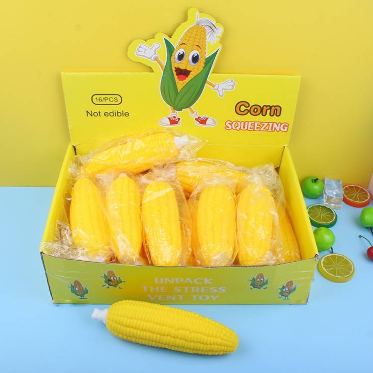 Squishy Mochi hình BẮP NGÔ chính vàng NGỘ NGHĨNH mềm dễ thương chân thực giảm stress co dãn đàn hồi ngộ nghĩnh bóp bóp