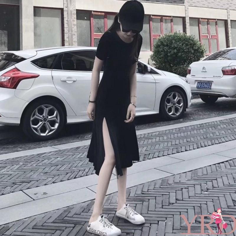 Đầm bút chì lưng cao xẻ tà phong cách vintage quyến rũ | BigBuy360 - bigbuy360.vn