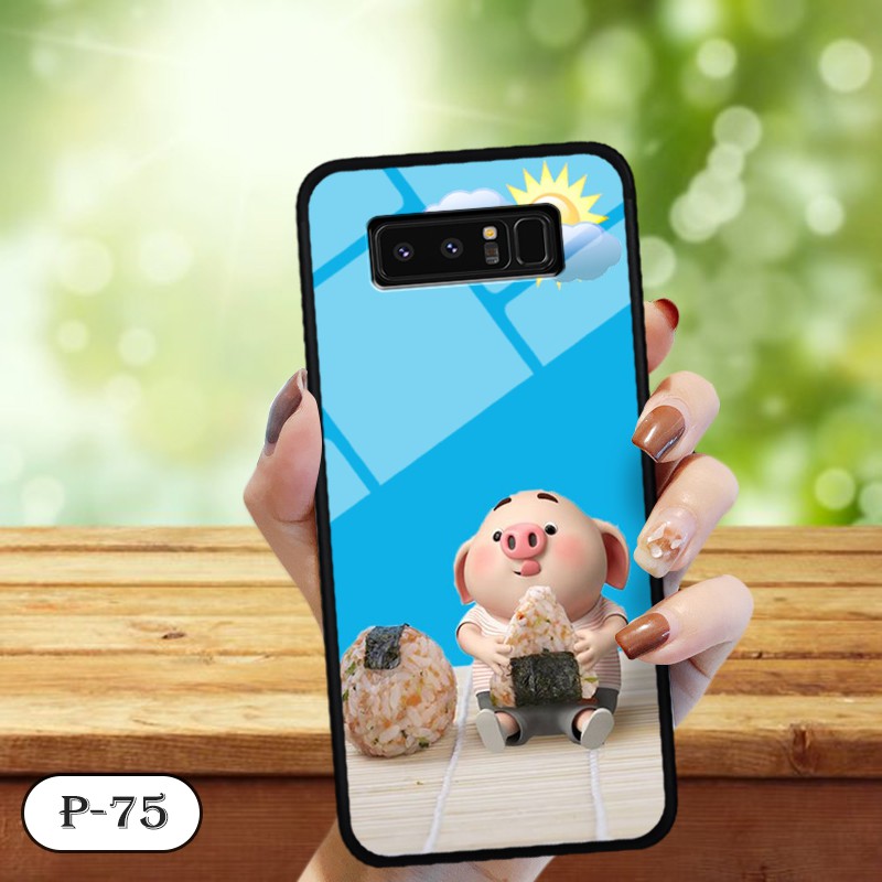 Ốp lưng kính 3D Samsung Galaxy Note 8- hình cute