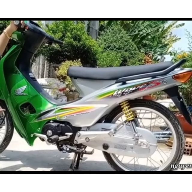 Full dàn áo wave 110 màu ken bạc kèm tem siêu đẹp như hình